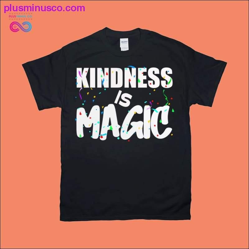 Kindness is Magic Svartir stuttermabolir - plusminusco.com