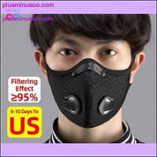 KN95 Дыхаючая пыланепранікальная веласіпедная маска для асобы супраць туману з - plusminusco.com