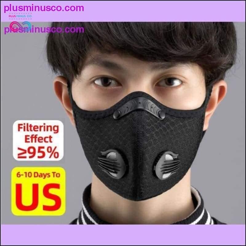 KN95 Дихаюча дихаюча пилонепроникна велосипедна маска для обличчя з антизапотіванням - plusminusco.com