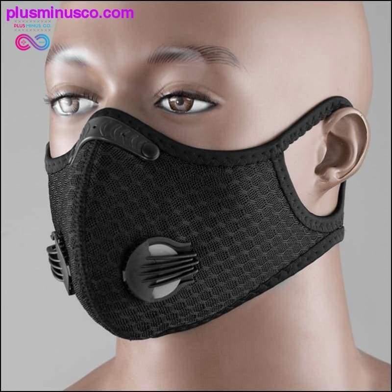 KN95 Дыхаючая пыланепранікальная веласіпедная маска для асобы супраць туману з - plusminusco.com