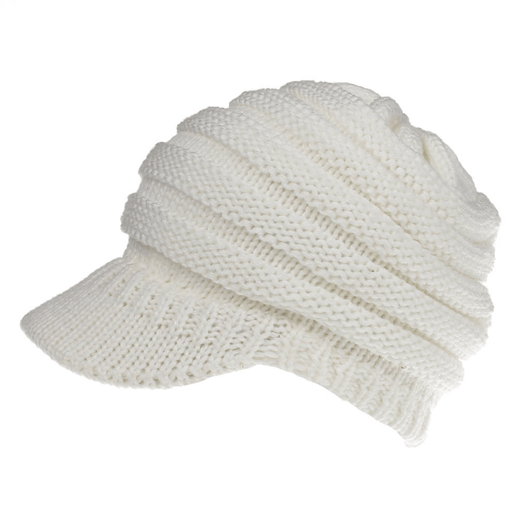 Плетене бејзбол капе Неуредна пунђа Капа Женске капице у репу Јесен зимске капе Женске меке капе за плетење Топле женске лубање - плусминусцо.цом