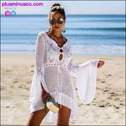 Вязанне купальнікаў Mesh Sexy Tunic Robe Cover Up Bikini - plusminusco.com