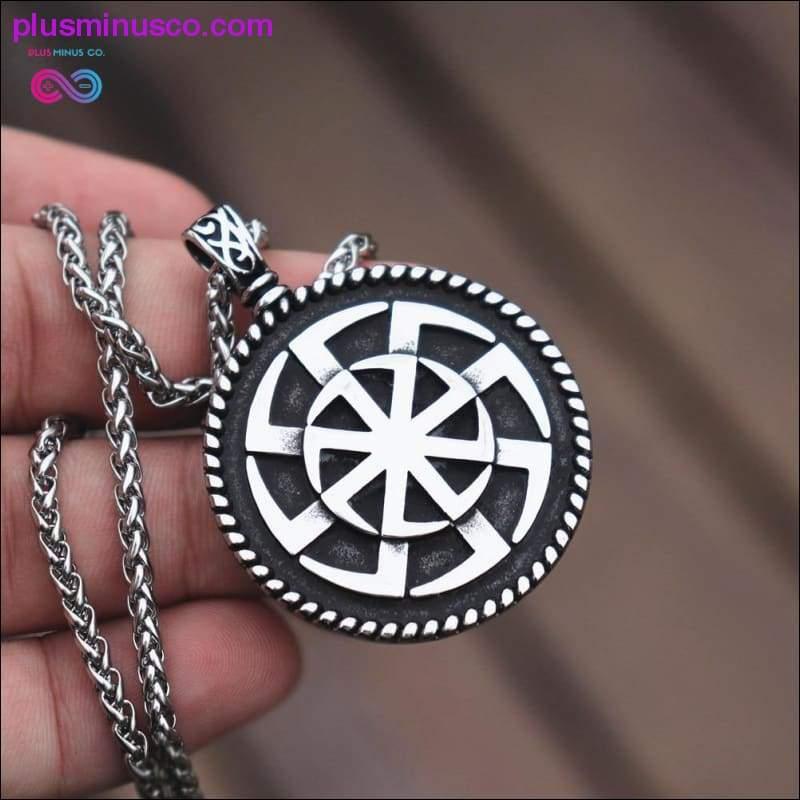 Kolovrat Slavic Symbol of the Sun, Stainless Pendant Stunning Ornament Pagan Jewelry, - plusminusco.com