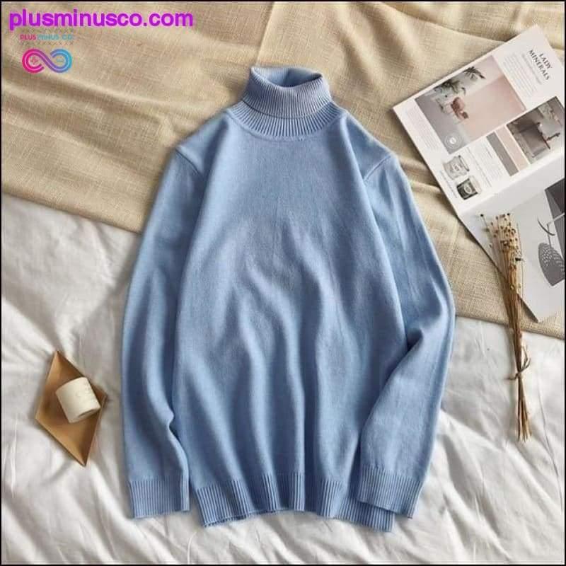 Korejas stila džemperi ar džemperi ar apkakli vīriešiem vietnē plusminusco.com