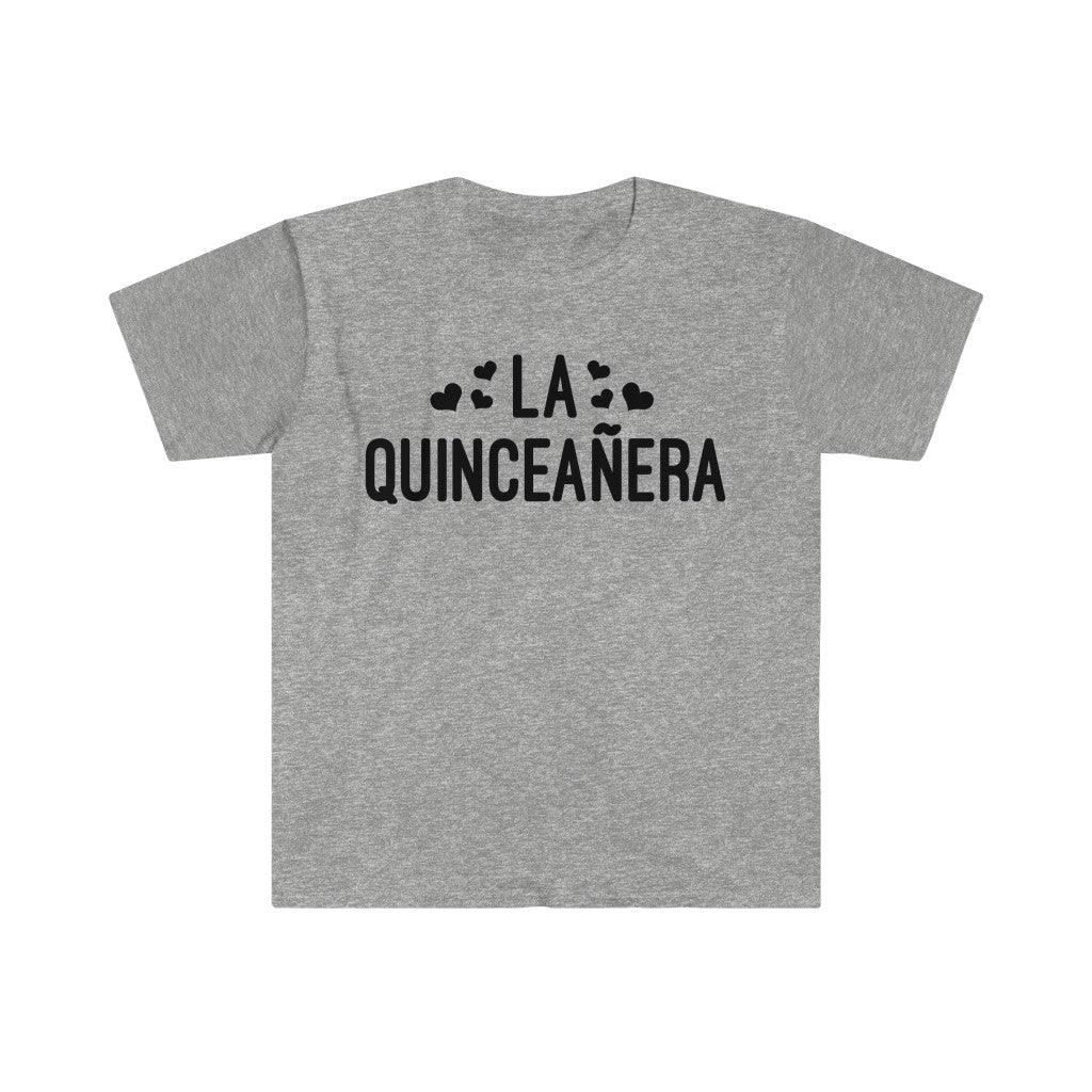 La Quinceañera Latina Spanish T-Shirts,Mexican Shirt Quinceanera Gift Rehersal Party Outfit, Quince Anos Party Tshirt - plusminusco.com