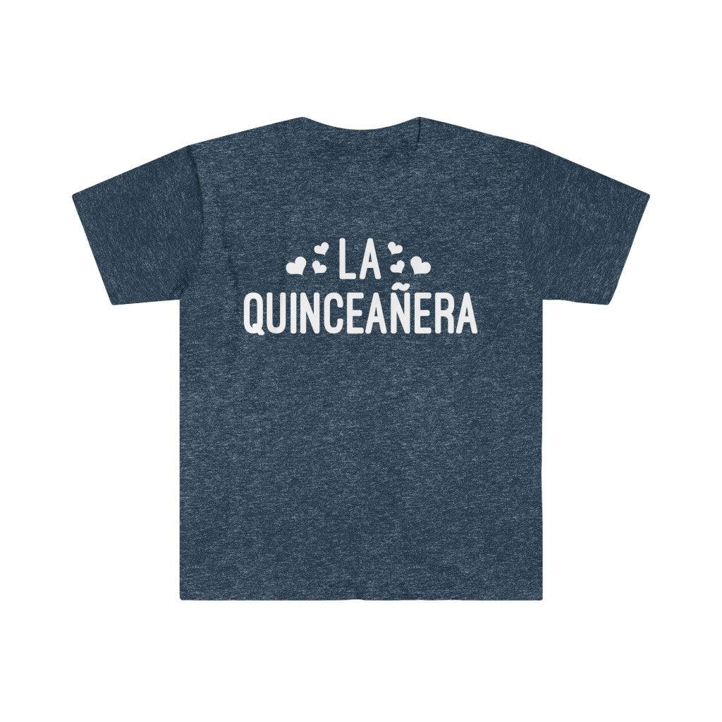 La Quinceañera Latina Spanish T-Shirts,Mexican Shirt Quinceanera Gift Rehersal Party Outfit, Quince Anos Party Tshirt - plusminusco.com