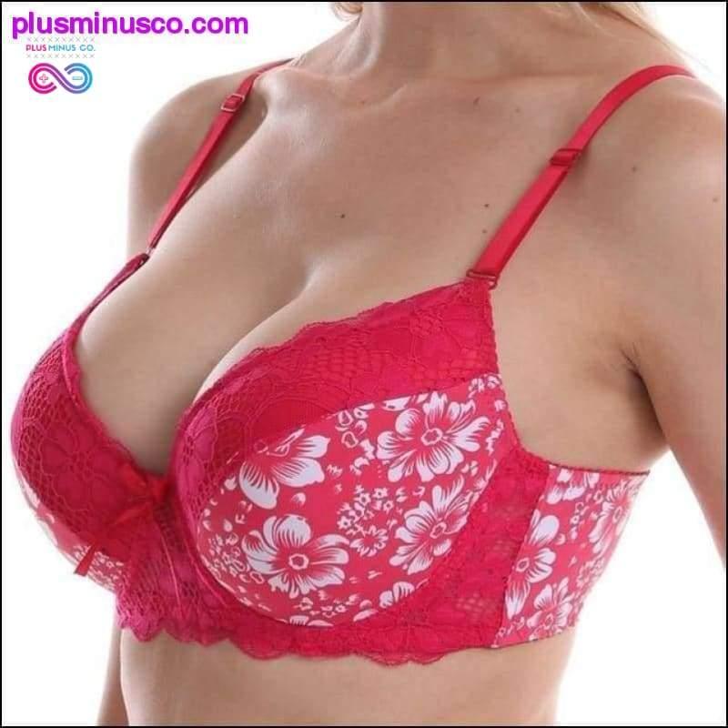 Sutiãs de renda para mulheres lingerie floral sem forro com aro sexy - plusminusco.com
