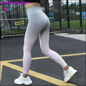 LANTECH Mujer Deportes Gimnasio Yoga Pantalones Medias de Compresión OMBRE - plusminusco.com