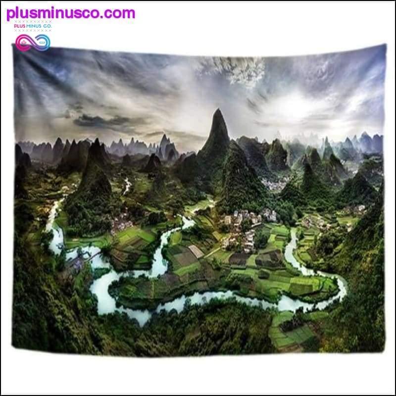 Velika psihedelična tapiserija stenska viseča mandala - plusminusco.com