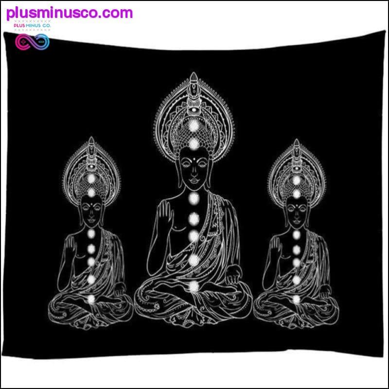 Groot formaat Retro Boeddha Decoratief Galaxy Wandtapijten Indiaas - plusminusco.com