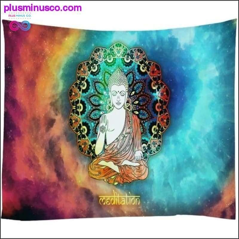 Groot formaat Retro Boeddha Decoratief Galaxy Wandtapijten Indiaas - plusminusco.com