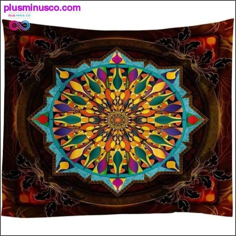 Velika stenska mandala tapiserija Boemska stenska umetnost - plusminusco.com