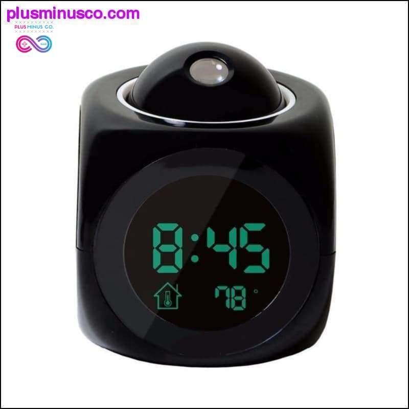 LCD Projection LED Display Time Digital Alarm Clock Talking - plusminusco.com
