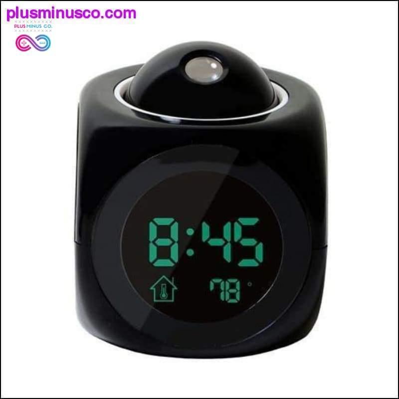 LCD Projection LED Display Time Digital Alarm Clock Talking - plusminusco.com