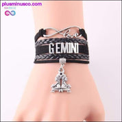 Leather Infinity Sign & Love Zodiac Bracelet - plusminusco.com