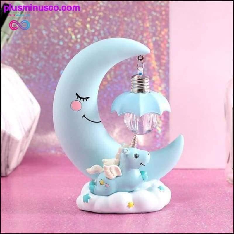 LED cartoon ornaments night light unicorn moon light - plusminusco.com