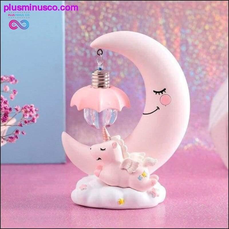 LED cartoon ornaments night light unicorn moon light - plusminusco.com