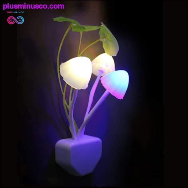 LED sēņu nakts gaisma, maināma krāsa || Plusminusco.com — plusminusco.com