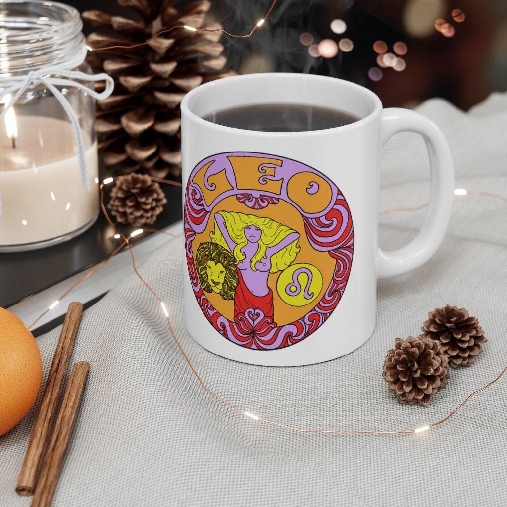 Leo Zodiac Mug, Leo Mug, July 23 to August 22 born Zodiac Gift, Zodiac Sign, Horoscope Gift, Astrology Gift, Mug || Leo birth - plusminusco.com