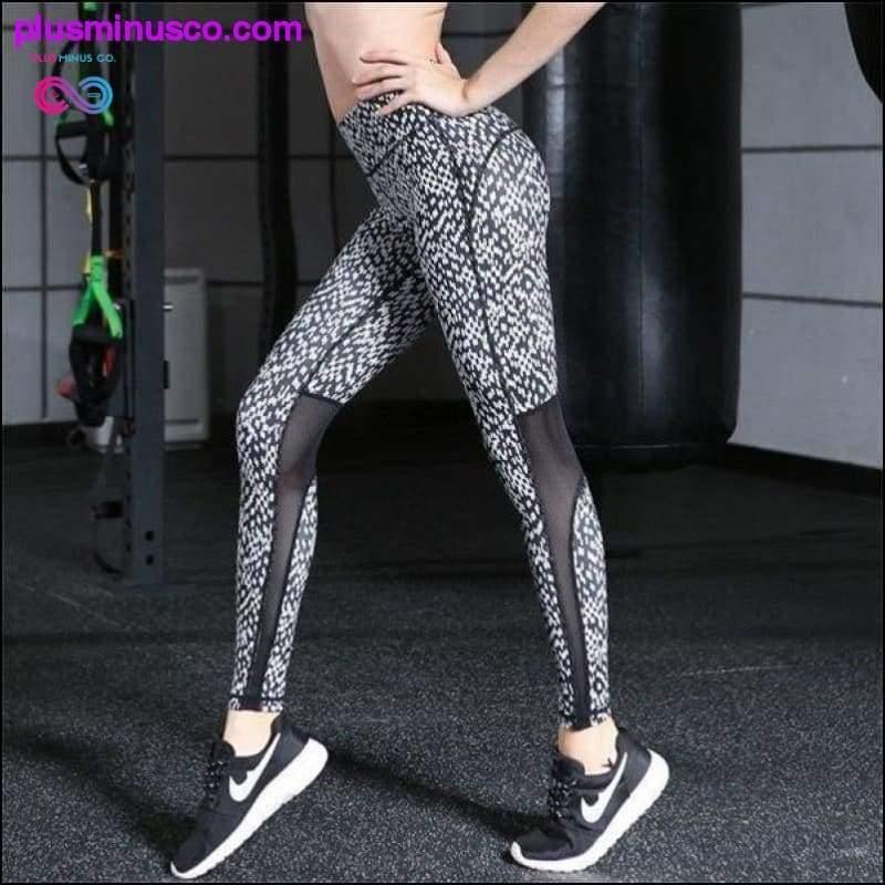 Leopardo Legging Push Up Abbigliamento sportivo Vita alta Fitness - plusminusco.com