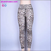 Leggings de yoga con realce de cadera y cintura alta con estampado de leopardo para mujer - plusminusco.com