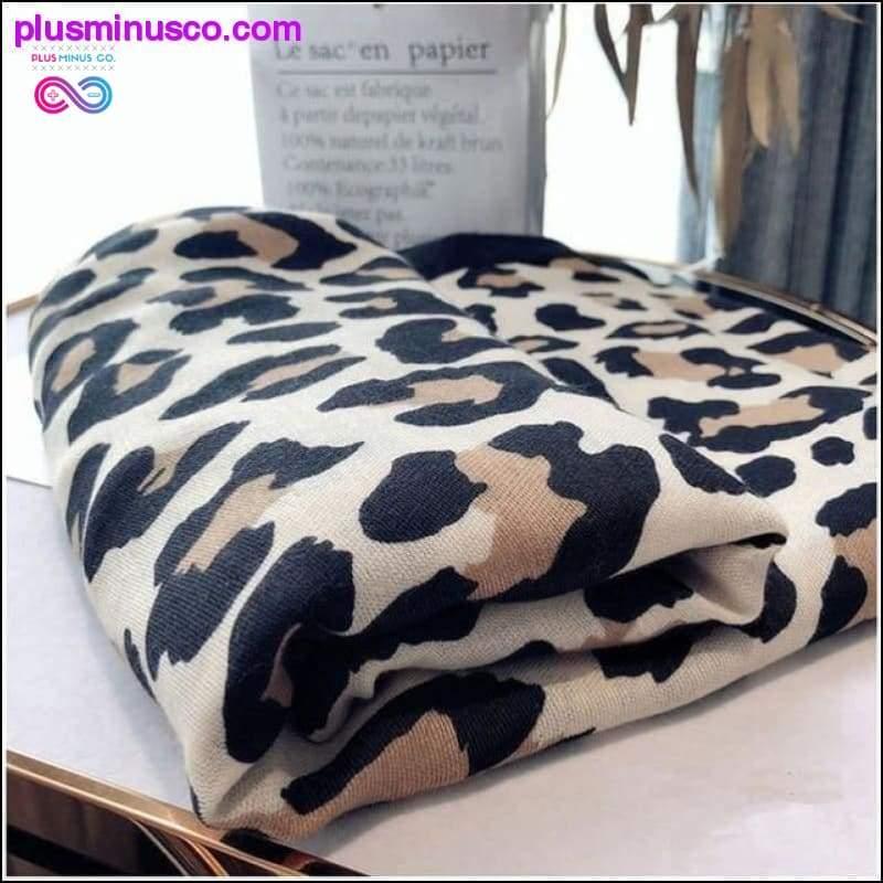 Leopard-printed Pashmina at PlusMinusCo.com - plusminusco.com