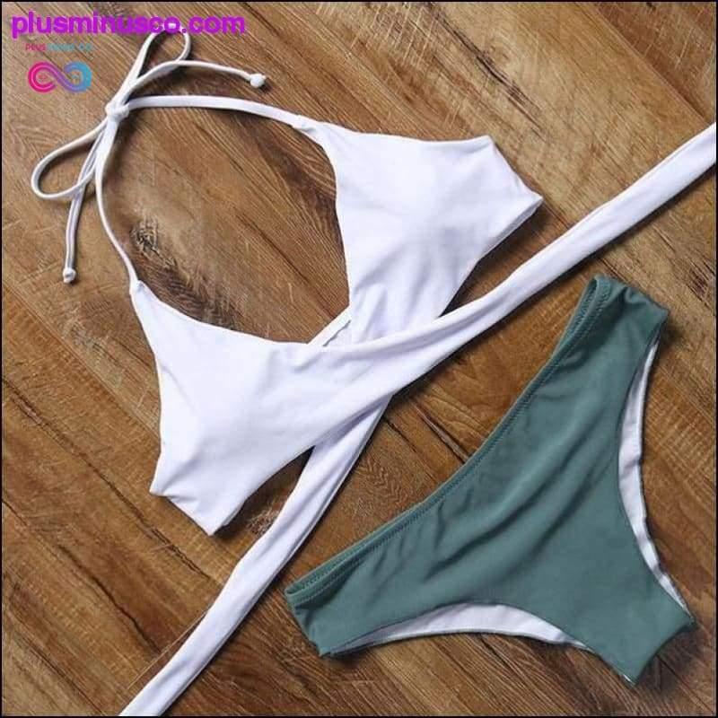 leopard swimsuit snake print bikini sexy cross bandage - plusminusco.com