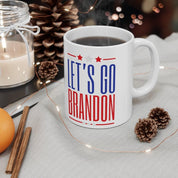 Let's Go Brandon 11oz Ceramic Mug, Conservative Gifts, Republican Gifts,Lets Go Brandon Mug, Nascar Mug,  Dad Nascar, Nascar Fan Mug - plusminusco.com