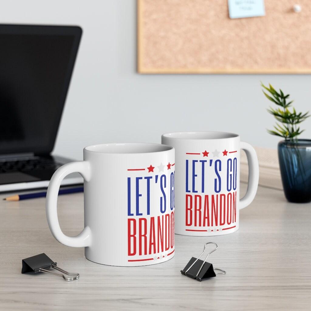 Let's Go Brandon 11oz Ceramic Mug, Conservative Gifts, Republican Gifts,Lets Go Brandon Mug, Nascar Mug,  Dad Nascar, Nascar Fan Mug - plusminusco.com