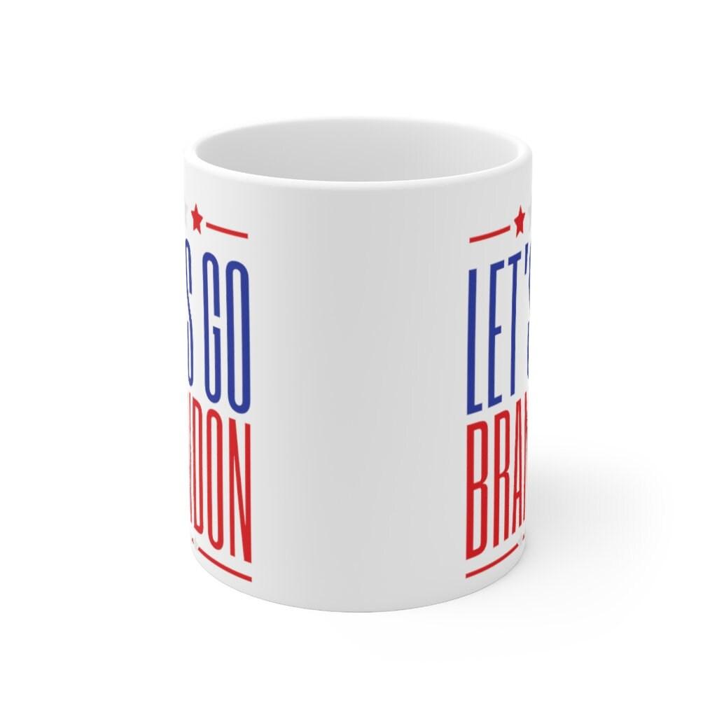 Let's Go Brandon 11oz Ceramic Mug, Conservative Gifts, Republican Gifts,Lets Go Brandon Mug, Nascar Mug,  Dad Nascar, Nascar Fan Mug - plusminusco.com