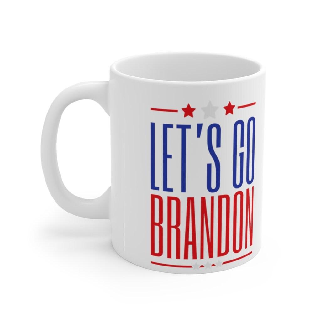 Let's Go Brandon 11oz Ceramic Mug, Conservative Gifts, Republican Gifts,Lets Go Brandon Mug, Nascar Mug,  Dad Nascar, Nascar Fan Mug - plusminusco.com