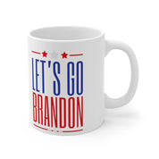 Let's Go Brandon 11oz Ceramic Mug, Conservative Gifts, Republican Gifts,Lets Go Brandon Mug, Nascar Mug,  Dad Nascar, Nascar Fan Mug - plusminusco.com