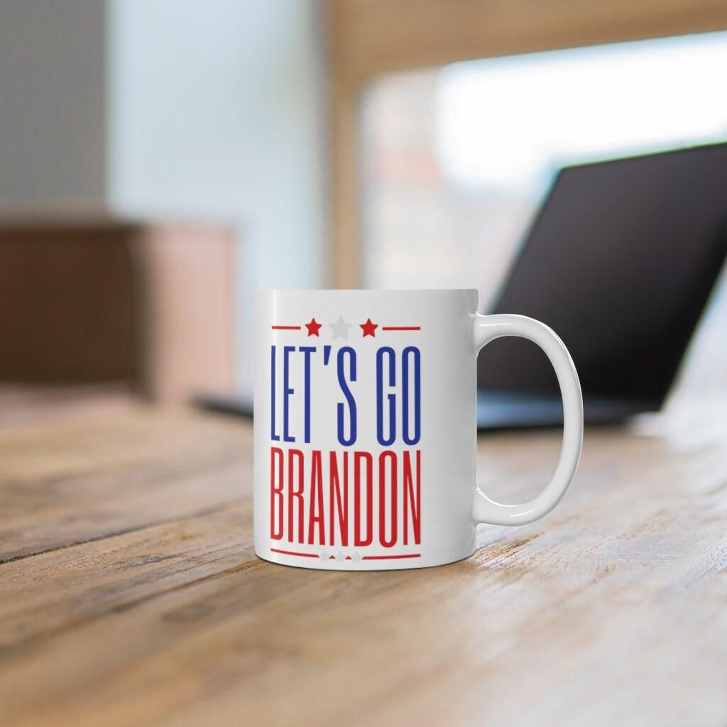 Let's Go Brandon 11oz Ceramic Mug, Conservative Gifts, Republican Gifts,Lets Go Brandon Mug, Nascar Mug,  Dad Nascar, Nascar Fan Mug - plusminusco.com
