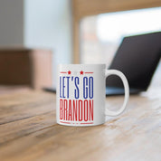 Let's Go Brandon 11oz Ceramic Mug, Conservative Gifts, Republican Gifts,Lets Go Brandon Mug, Nascar Mug,  Dad Nascar, Nascar Fan Mug - plusminusco.com