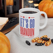 Let's Go Brandon 11oz Ceramic Mug, Conservative Gifts, Republican Gifts,Lets Go Brandon Mug, Nascar Mug,  Dad Nascar, Nascar Fan Mug - plusminusco.com