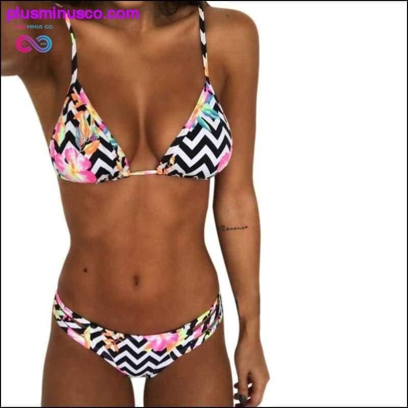 Letter Mini Women's Sexy Swimwear women Bandage Bikini - plusminusco.com