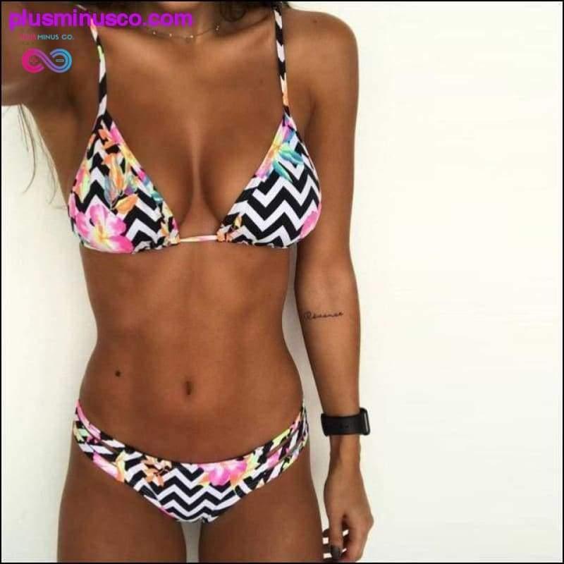 Letter Mini Women's Sexy Swimwear women Bandage Bikini - plusminusco.com