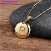 Letter Necklace Gold 26 Letters Charm Necklaces Pendants - plusminusco.com