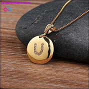 Buchstaben-Halskette Gold 26 Buchstaben-Charm-Halsketten-Anhänger - plusminusco.com