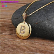Zlata ogrlica s črkami, 26 črk, ogrlice z obeski - plusminusco.com