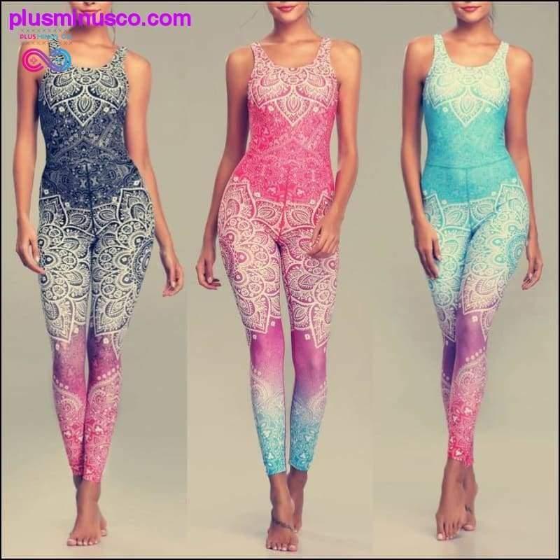 LI-FI Mandala Print Yoga Set Fitness Women Sports Running - plusminusco.com