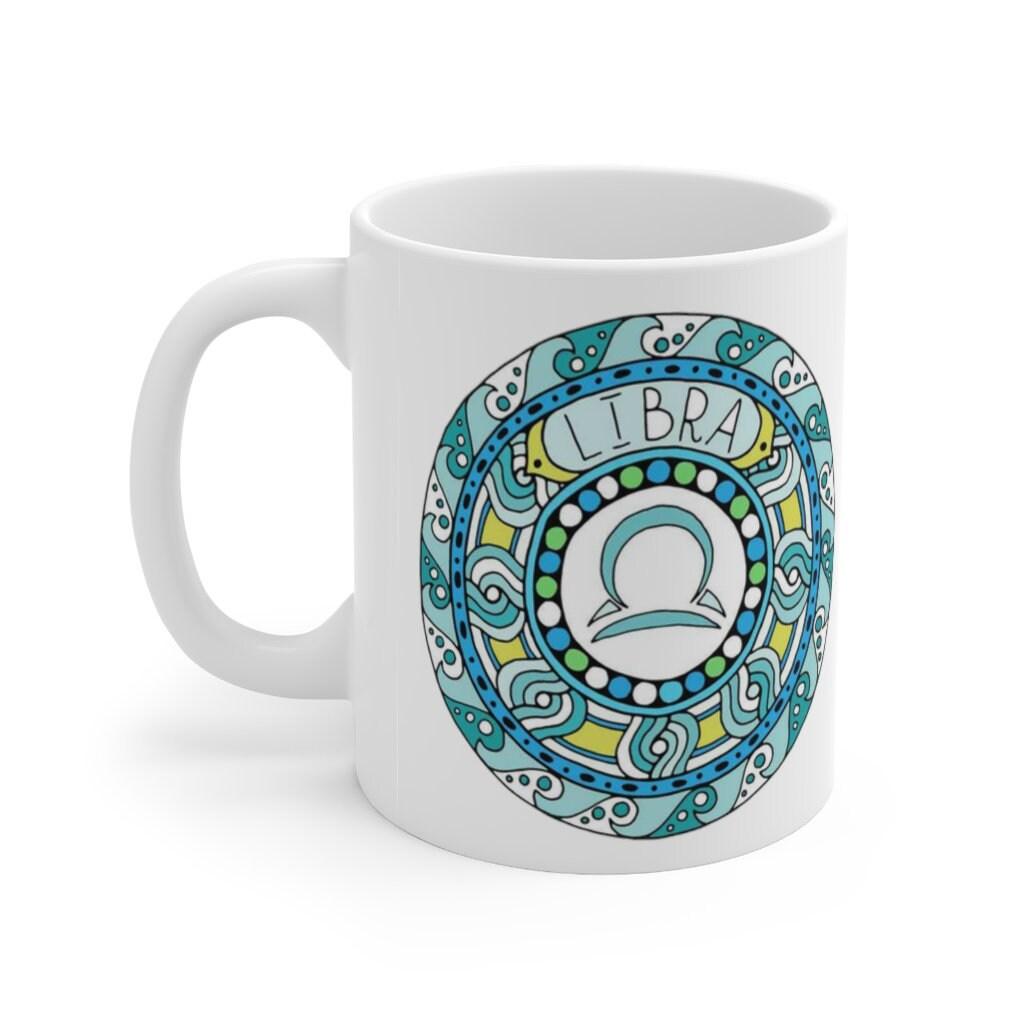 Libra Zodiac Mug, Libra Mug, September 23 to October 22 born Zodiac Gift, Zodiac Sign, Horoscope Gift, Astrology Gift, Mug || Libra birth - plusminusco.com