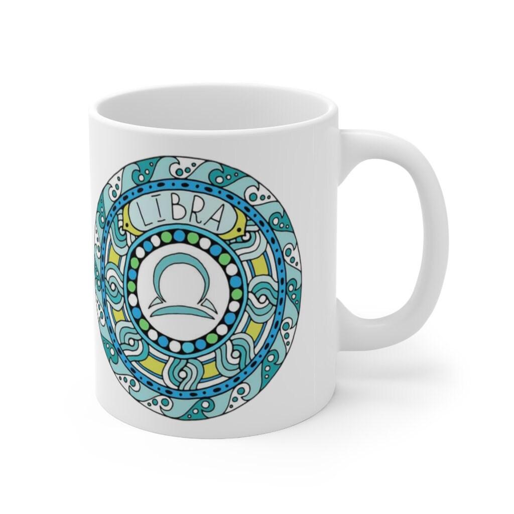 Libra Zodiac Mug, Libra Mug, September 23 to October 22 born Zodiac Gift, Zodiac Sign, Horoscope Gift, Astrology Gift, Mug || Libra birth - plusminusco.com