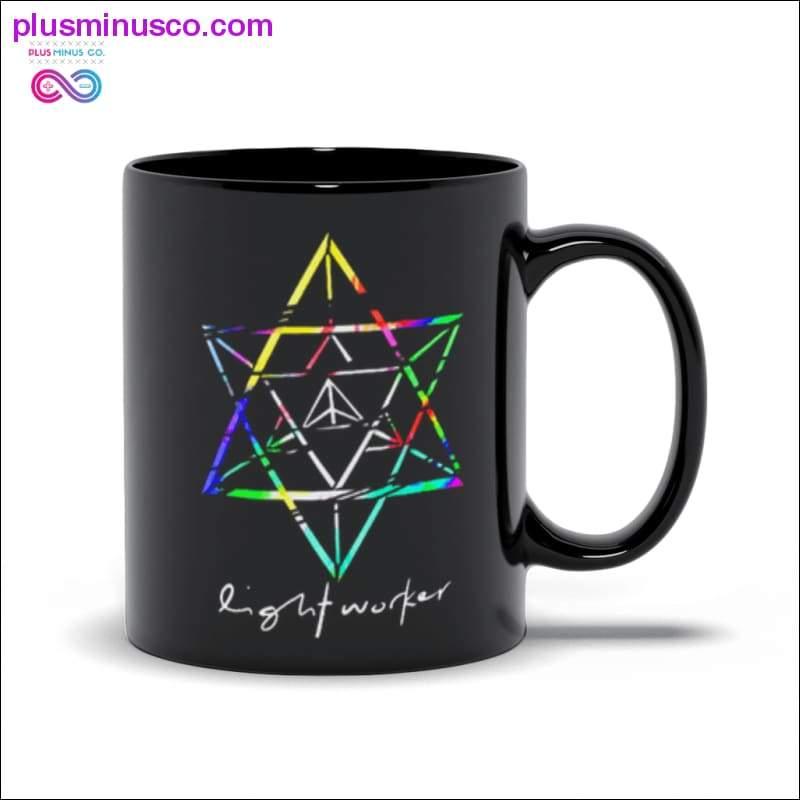 Lightworker Merkaba Sacred Geometry Abstract Black Mugs - plusminusco.com