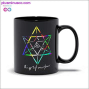 Lightworker Merkaba Sacred Geometry Abstract Black Mugs - plusminusco.com