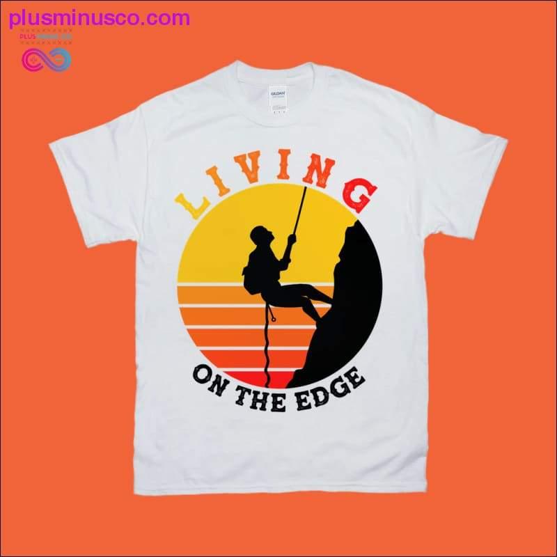 Living on the edge | Retro Sunset T-Shirts - plusminusco.com