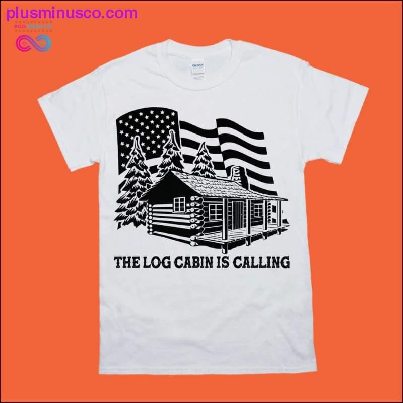 Log Cabin is Calling American Flag T-Shirts - plusminusco.com