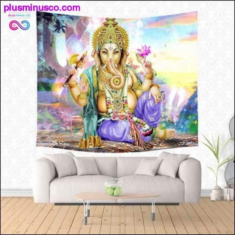 Lord Ganesha Wall Hanging Tapestry/ Beach Yoga Mat - plusminusco.com