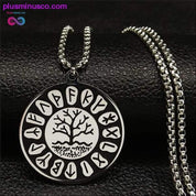 Lotus Stainless Steel Chain Necklace for Men Silver Color - plusminusco.com