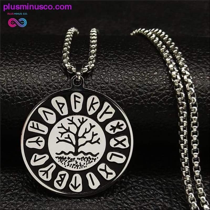 Lotus Stainless Steel Chain Necklace for Men Silver Color - plusminusco.com